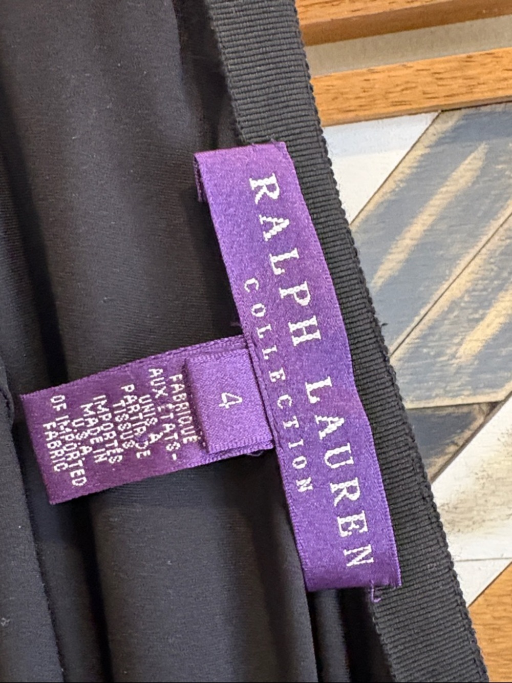 Vintage Ralph Lauren Collection Black A-Line Formal Silk Maxi Skirt size 4 - Picture 9 of 12